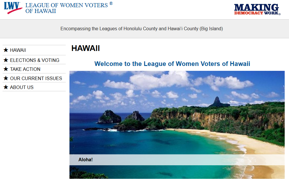 League of Women Voters of Hawaii Home Page